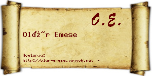 Olár Emese névjegykártya