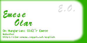 emese olar business card